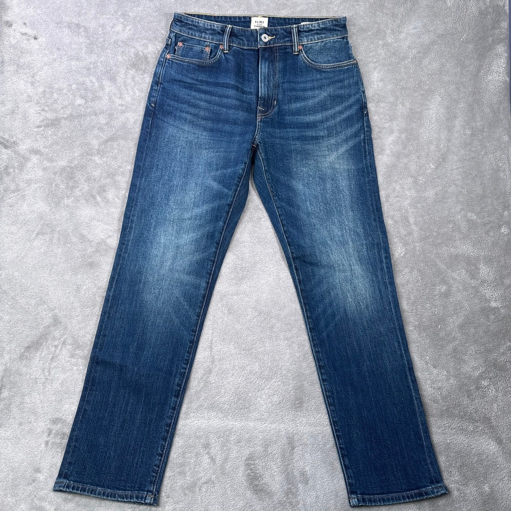 Flint and Tinder Straight Fit Jeans Mens 30x30 Blue Medium Wash Denim